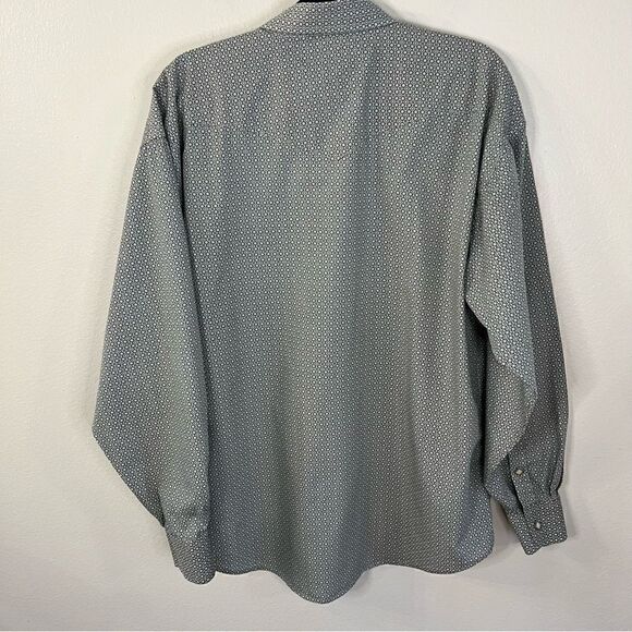 Panhandle Shirt Men’s Diamond Pearl Snap Button Blue Long Sleeve Size Large - Picture 6 of 6